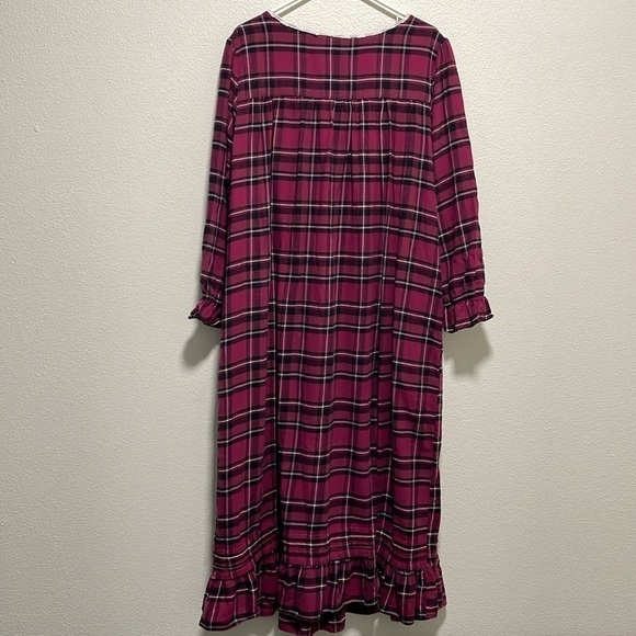 Eileen West long sleeve flannel ballet gown XL plaid - Picture 2 of 7
